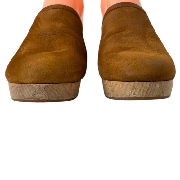 MADEWELL The Ruby Clogs in Suede and Wooden Block Heels in Tan Women's Size 6.5 - Picture 10 of 13